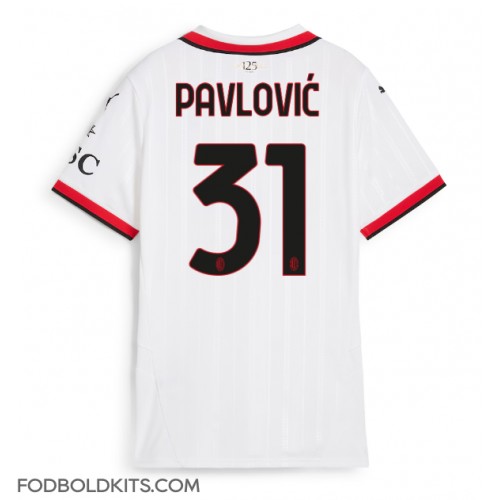 AC Milan Strahinja Pavlovic #31 Udebanetrøje Dame 2024-25 Kortærmet